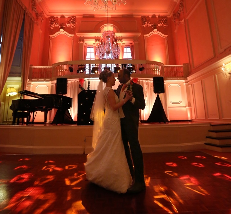 Close up photo of professional mobile disco DJ