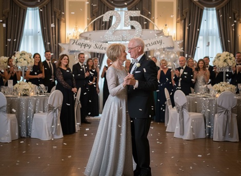 Mobile disco DJ playing music for an anniversary party in Suffolk